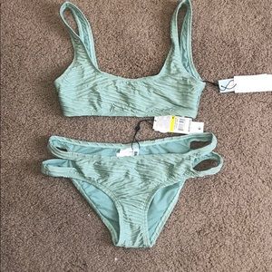 mint green bikini lab swimsuit